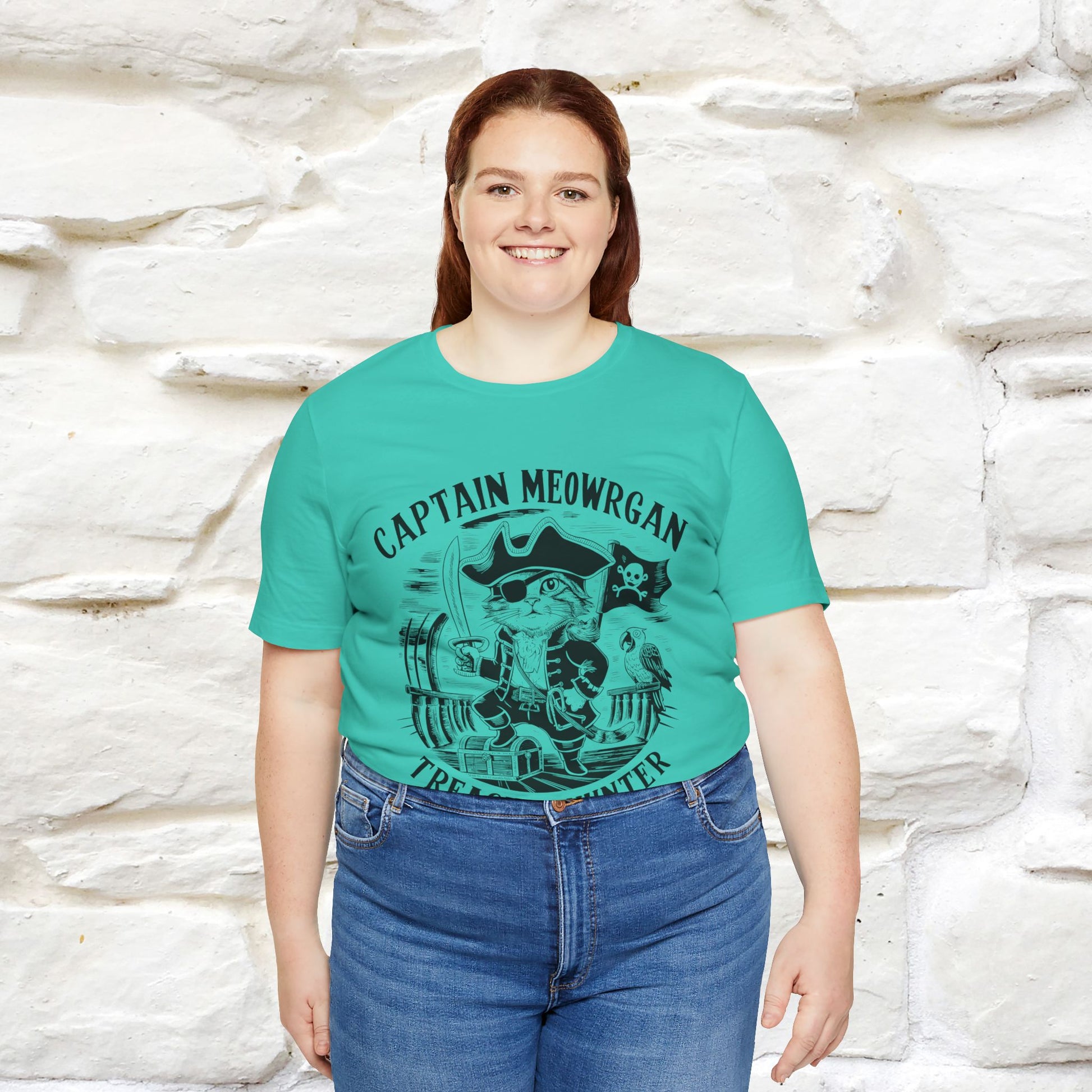 Captain Meowrgan Treasure Hunter |  |Cat T-Shirt | Nunu&Miao Studio - Nunu&Miao Studio