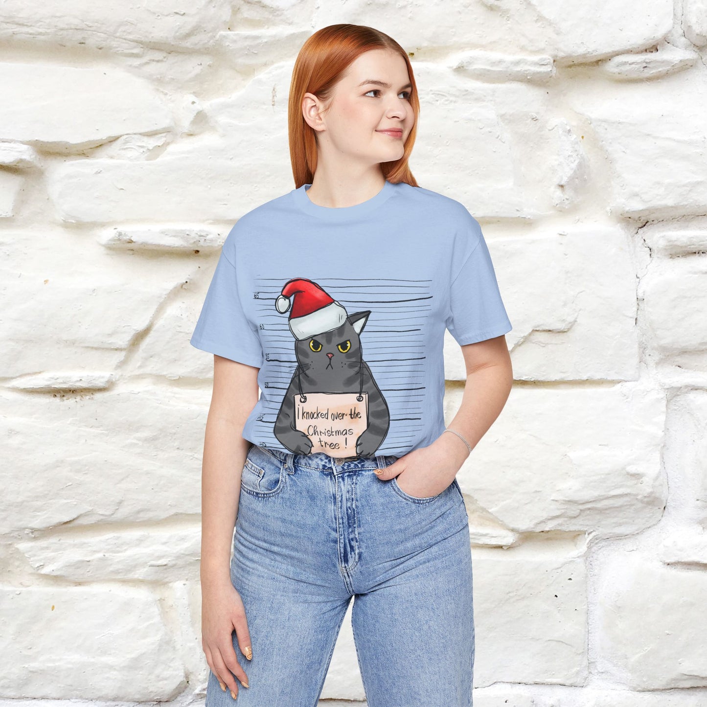 "I Knocked Over The Christmas Tree " |Funny Cat T-Shirt | Nunu&Miao Studio