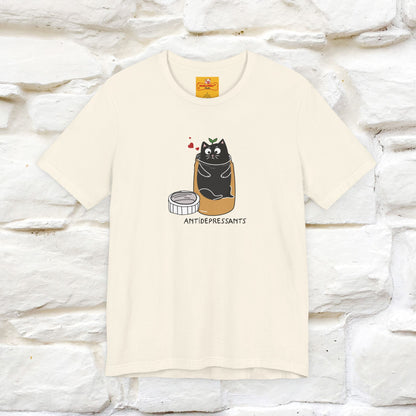 "Antidepressants" Cat T-Shirt | Front & Back Design | Nunu&Miao Studio - Nunu&Miao Studio