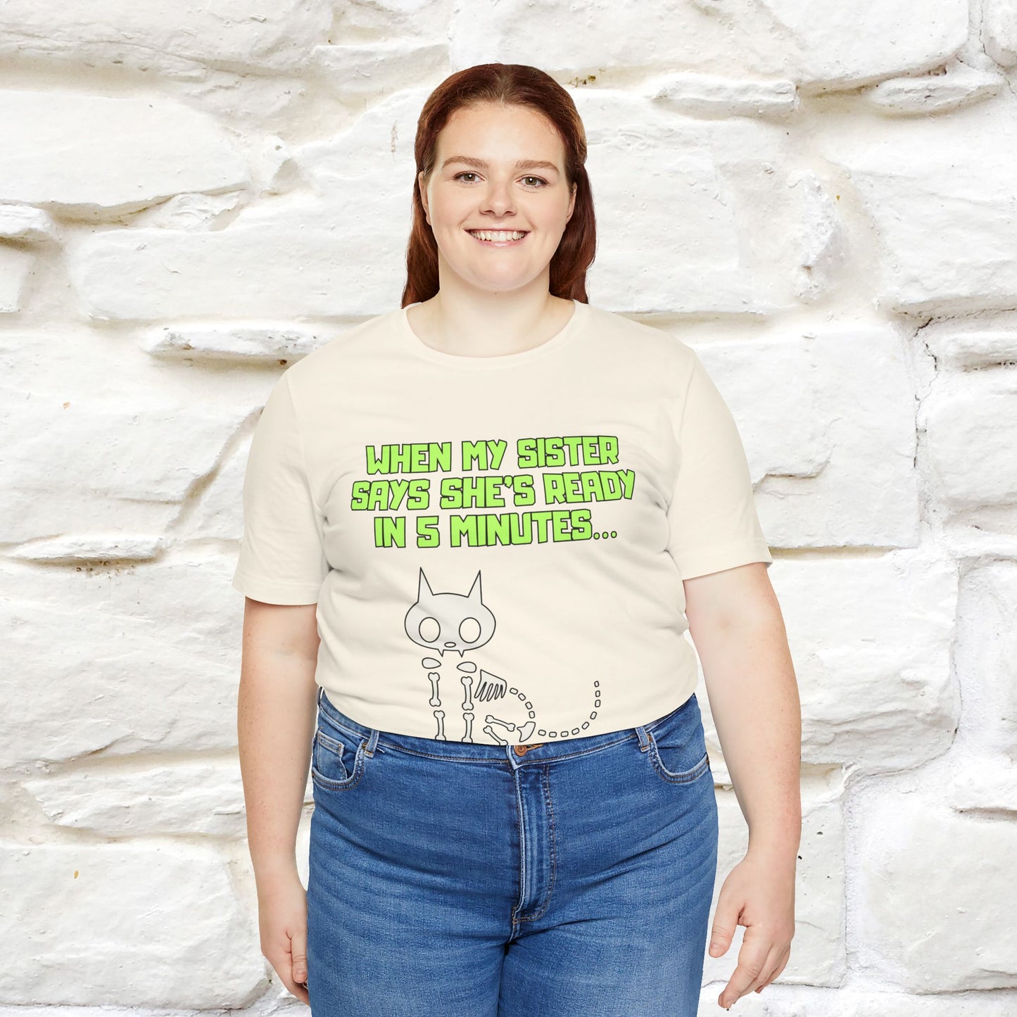 “When my sister says she’s ready in 5 minutes…” | Cat T-Shirt | Nunu&Miao Studio