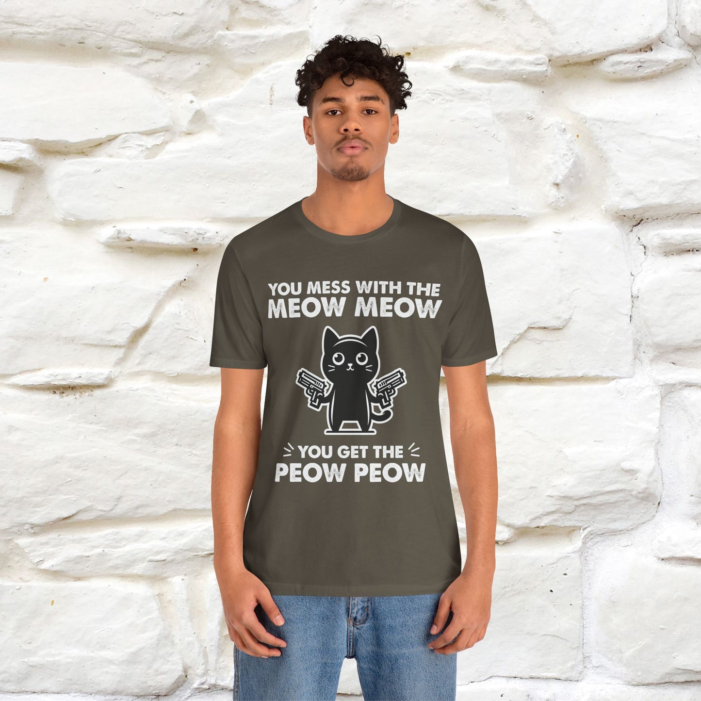 "You Mess With The Meow Meow, You Get The Peow Peow" Cat T-shirt |Nunu&Miao Studio - Nunu&Miao Studio