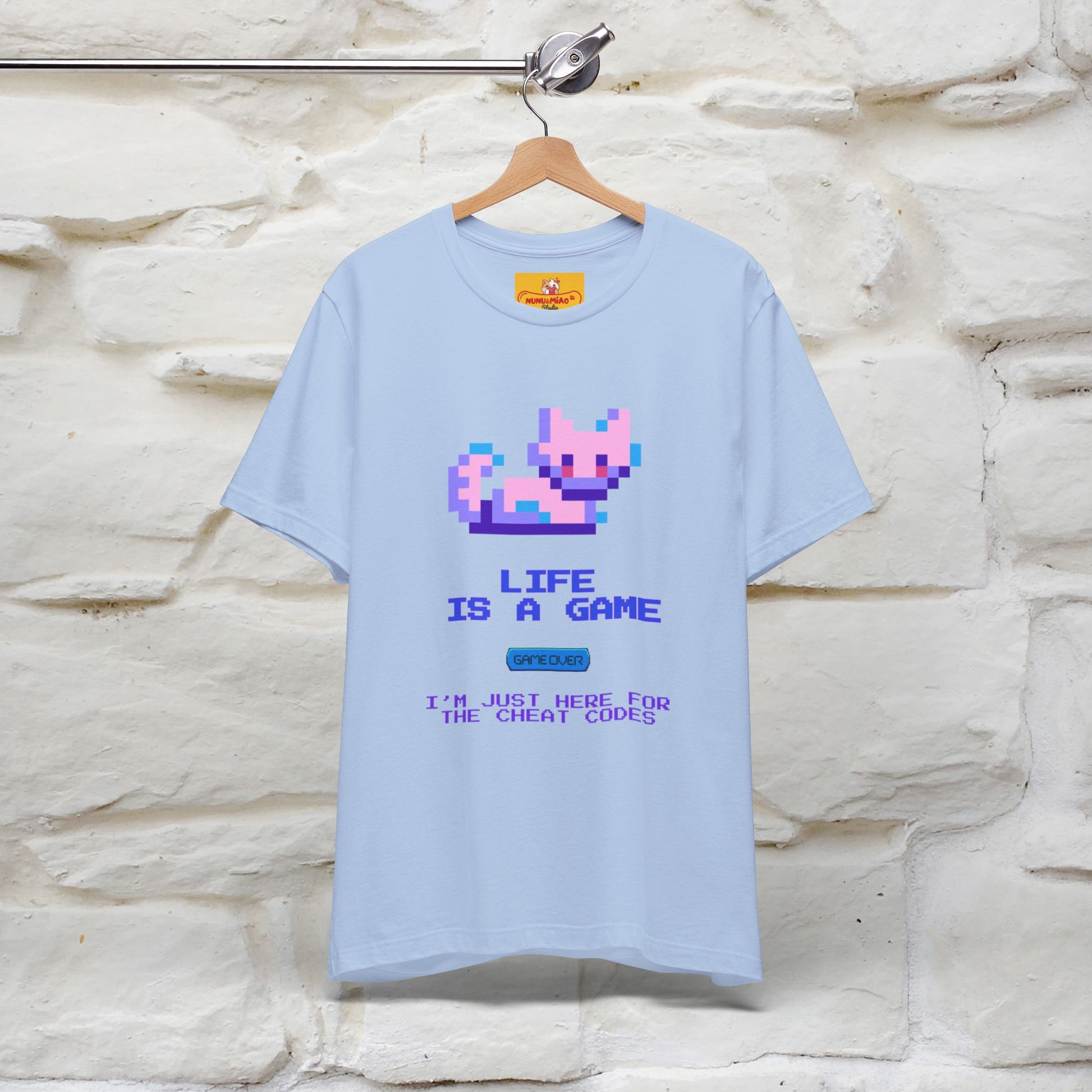 "Life Is A Game, I Am Just Here Fo The Cheat Code"  Cat T-Shirt | Nunu&Miao Studio - Nunu&Miao Studio