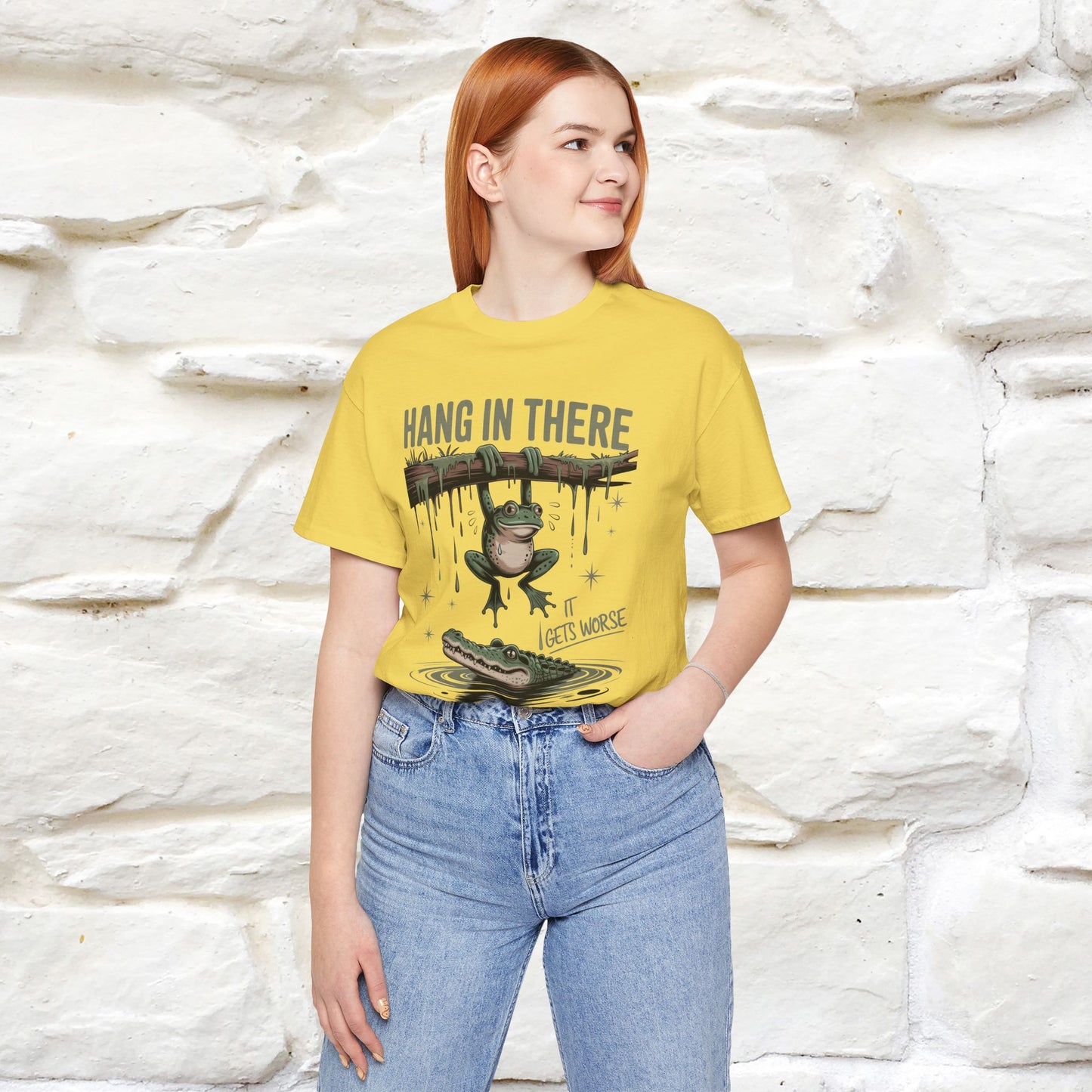 "Hang In There" Funny T-shirt |Nunu&Miao Studio - Nunu&Miao Studio