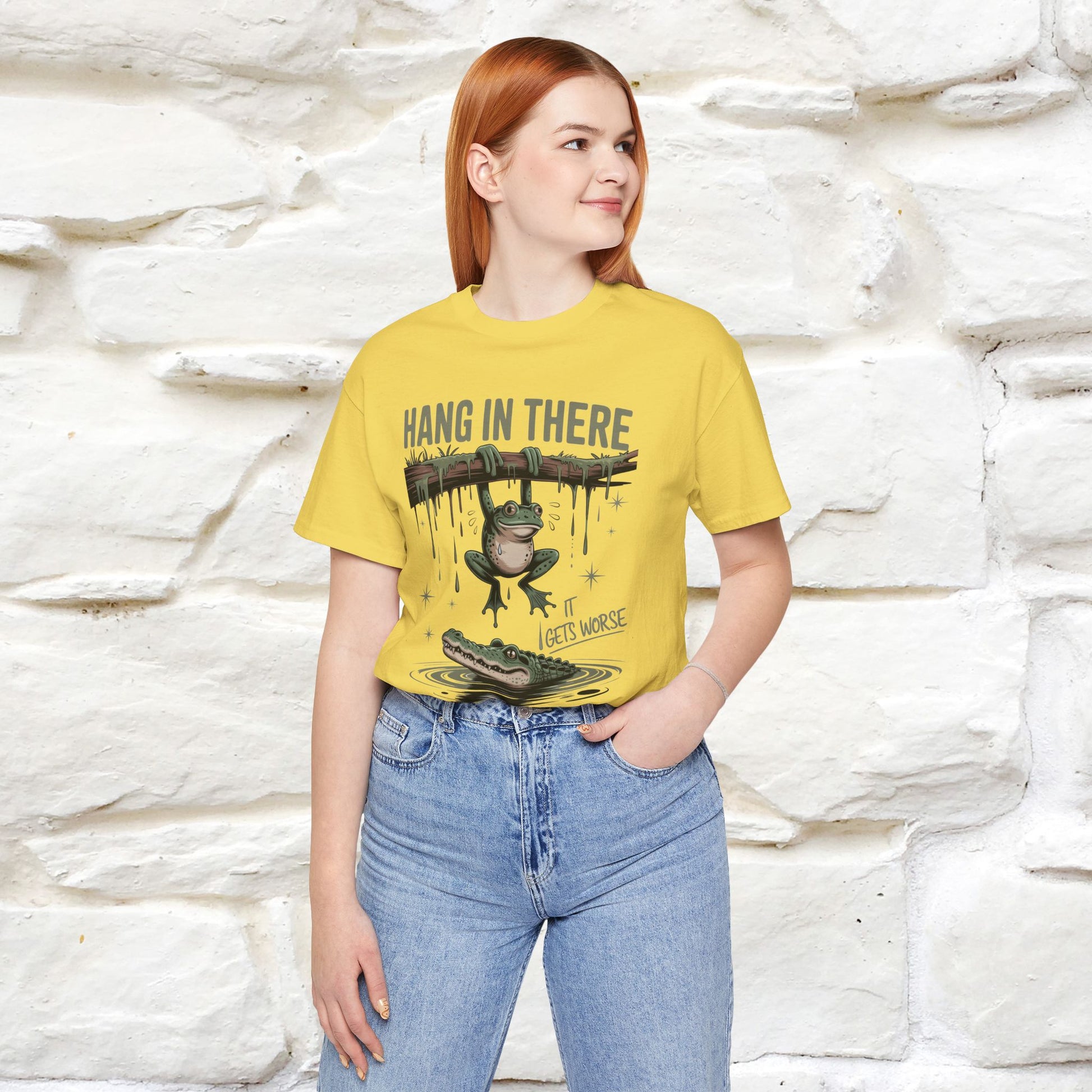"Hang In There" Funny T-shirt |Nunu&Miao Studio - Nunu&Miao Studio