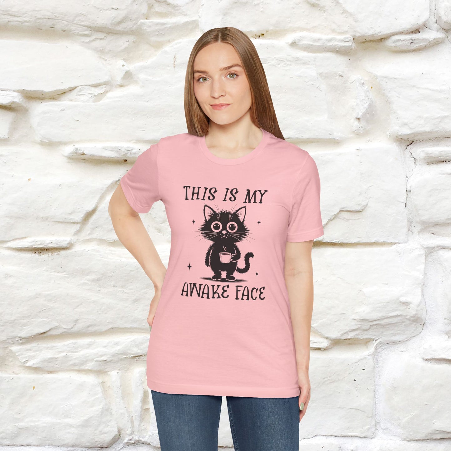 "This is My Awake Face" Cat T-Shirt | Funny Design | Nunu&Miao Studio - Nunu&Miao Studio