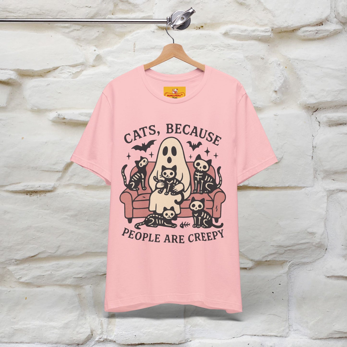 "Cat Because People Are Creepy" Halloween Cat T-shirt |Nunu&Miao Studio - Nunu&Miao Studio