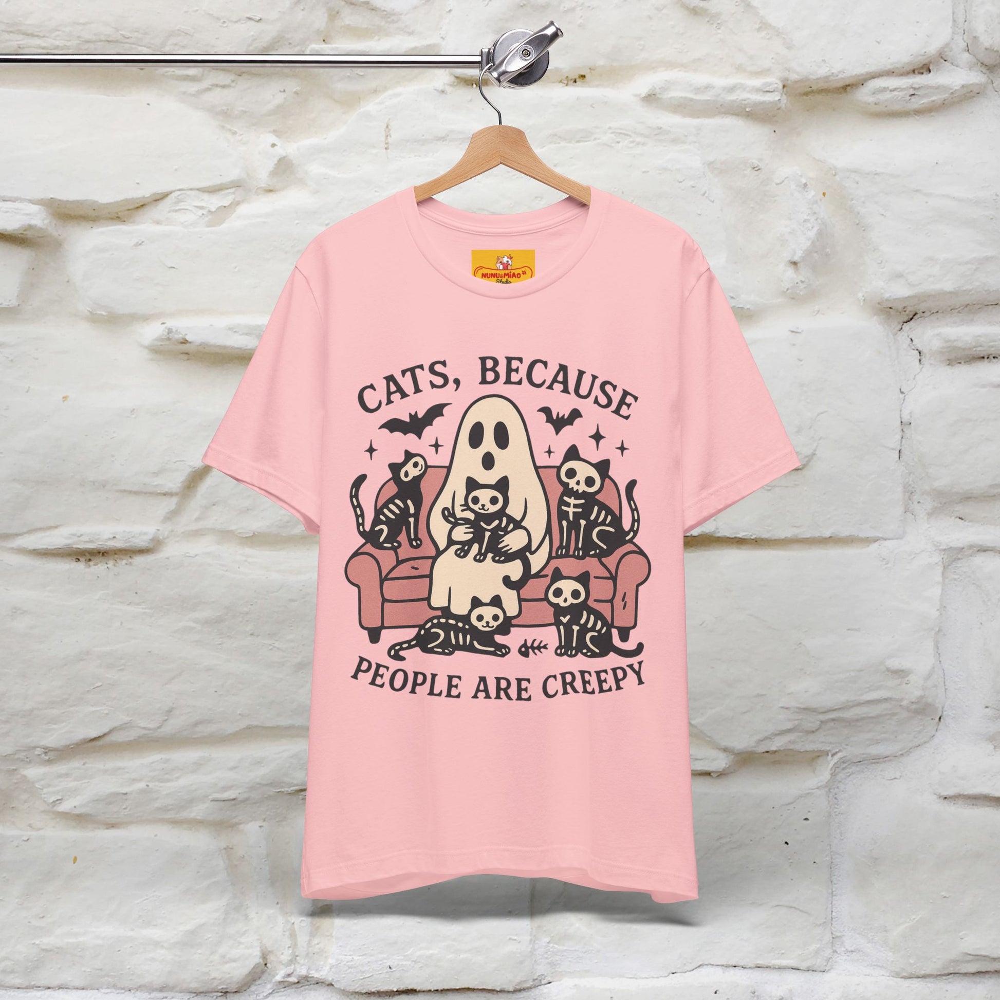 "Cat Because People Are Creepy" Halloween Cat T-shirt |Nunu&Miao Studio - Nunu&Miao Studio