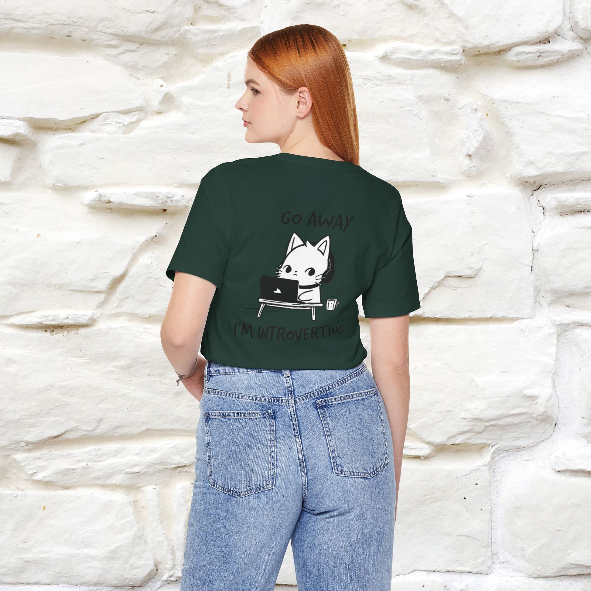 ''Go Away, I’m Introverting'' Cat T-Shirt | Nunu & Miao Studio - Nunu&Miao Studio