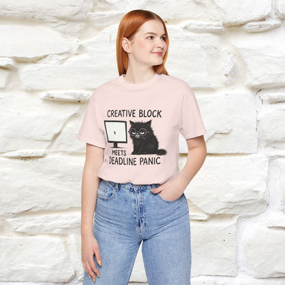 "Creative Block Meets Deadline..." |Cat T-Shirt | Nunu&Miao Studio - Nunu&Miao Studio