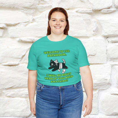 "Welcome To The Bathroom..."Funny  Cat T-shirt |Nunu&Miao Studio - Nunu&Miao Studio