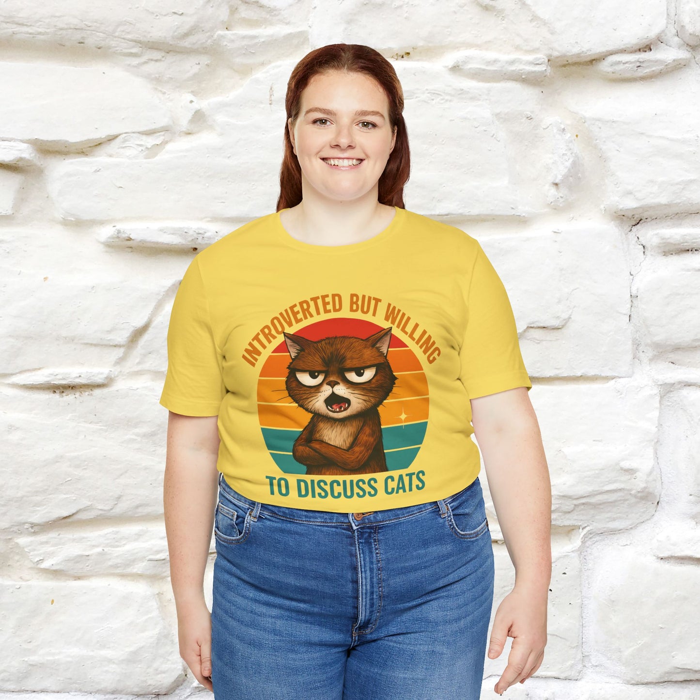 "Introverted But Willing To Discuss Cats" Antisocial Cat T-shirt |Nunu&Miao Studio - Nunu&Miao Studio