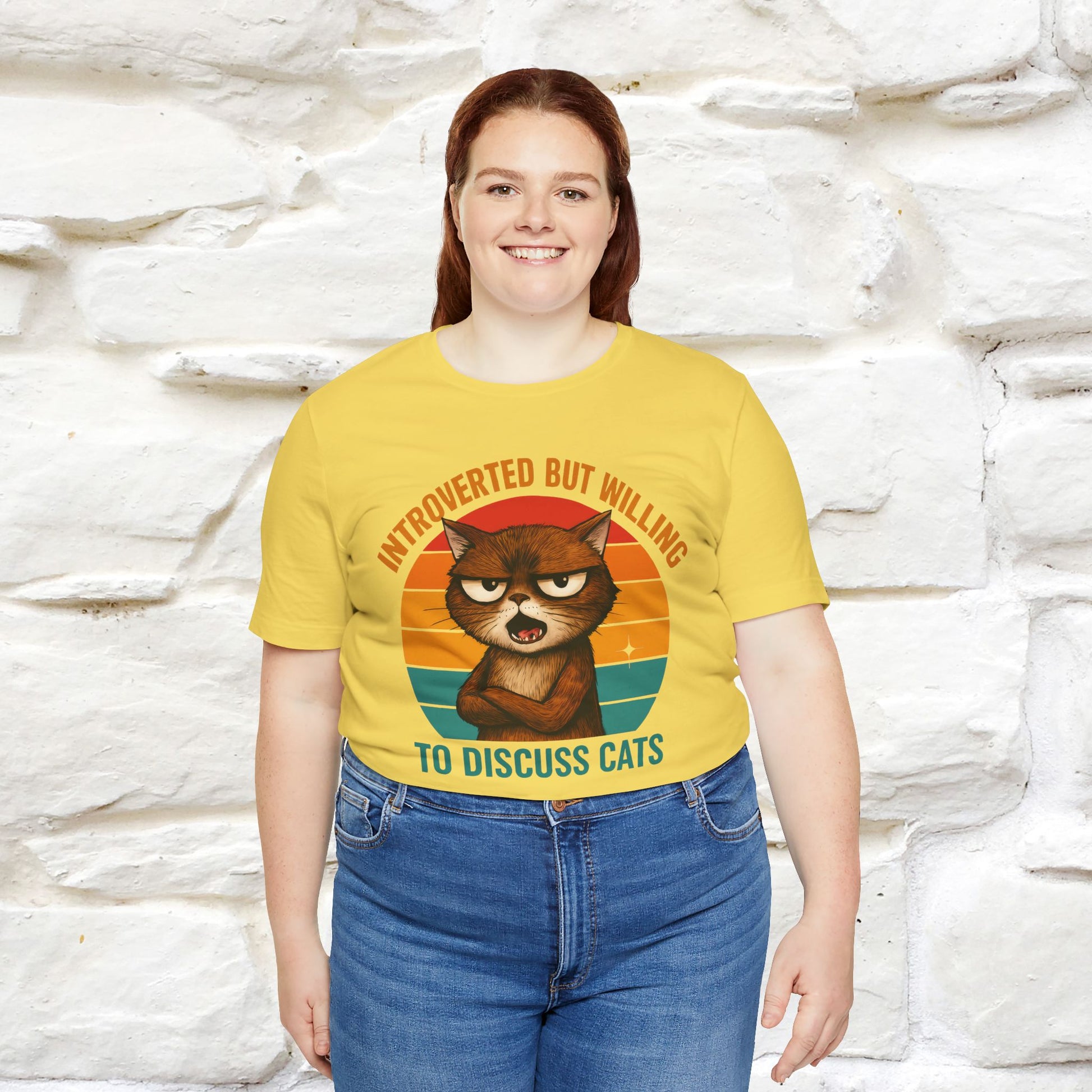 "Introverted But Willing To Discuss Cats" Antisocial Cat T-shirt |Nunu&Miao Studio - Nunu&Miao Studio