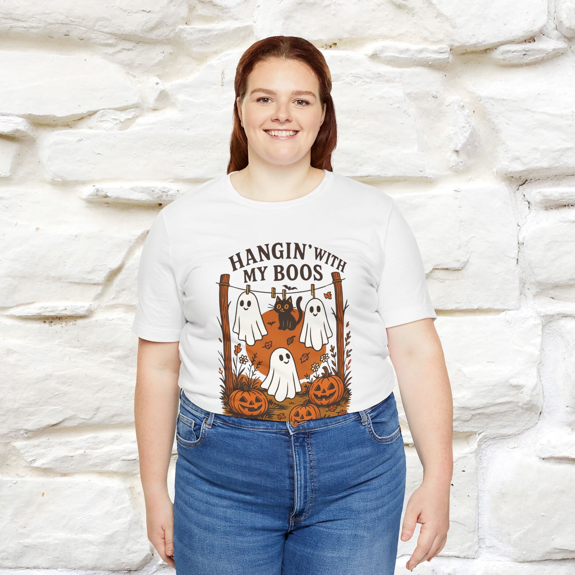 "Hanging With My Boos" Halloween Cat T-shirt |Nunu&Miao Studio - Nunu&Miao Studio
