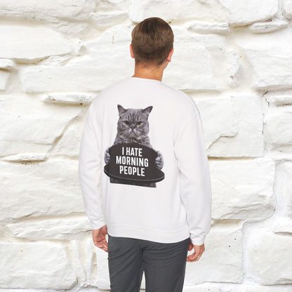 "I Hate Morning People'' |Cat Sweatshirt | Nunu&Miao Studio