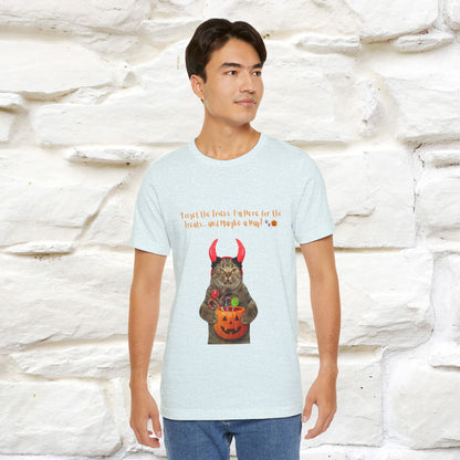 ''Forget The Tricks I am Here For The Treats ...And Maybe A Nap!'' Cat T-shirt for Men and Women  100% Cotton* - Nunu&Miao Studio