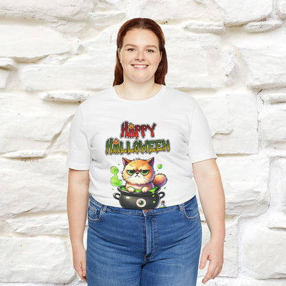 "Angry Cat Happy Halloween" Cat  T-shirt |Nunu&Miao Studio - Nunu&Miao Studio