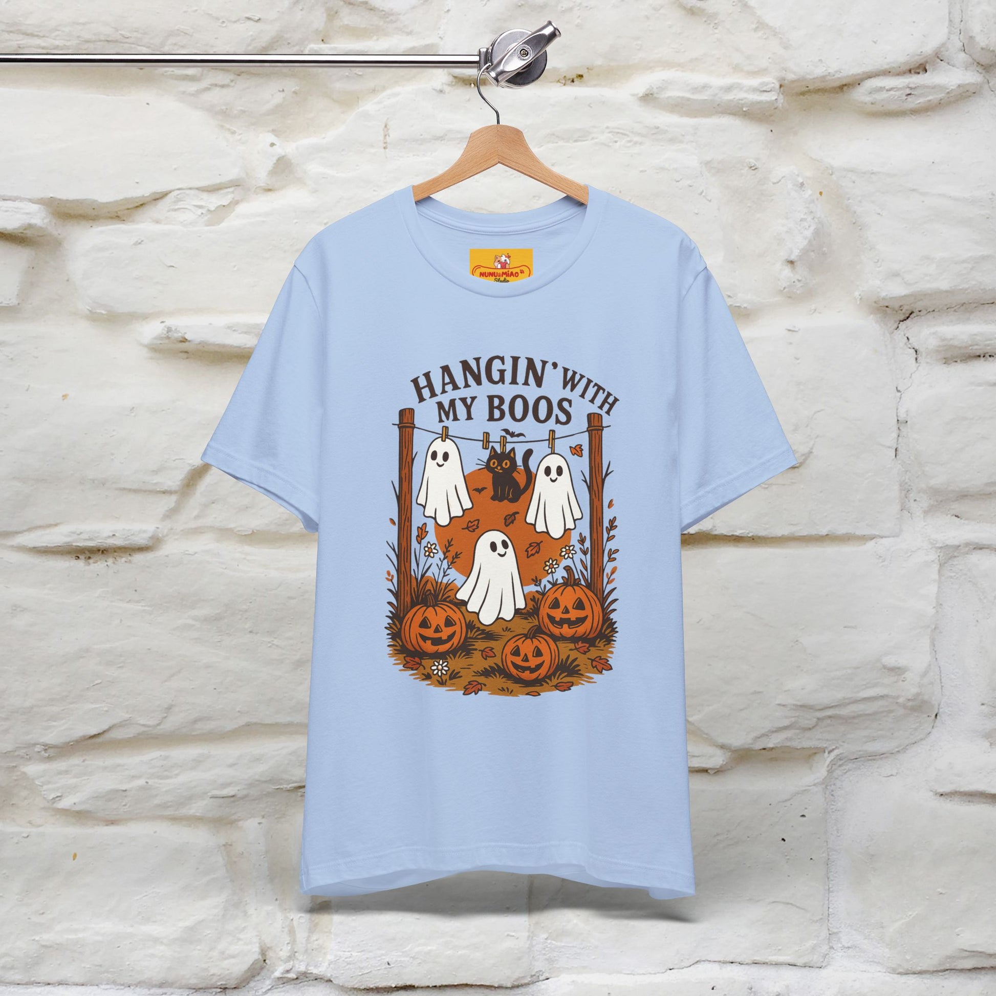 "Hanging With My Boos" Halloween Cat T-shirt |Nunu&Miao Studio - Nunu&Miao Studio