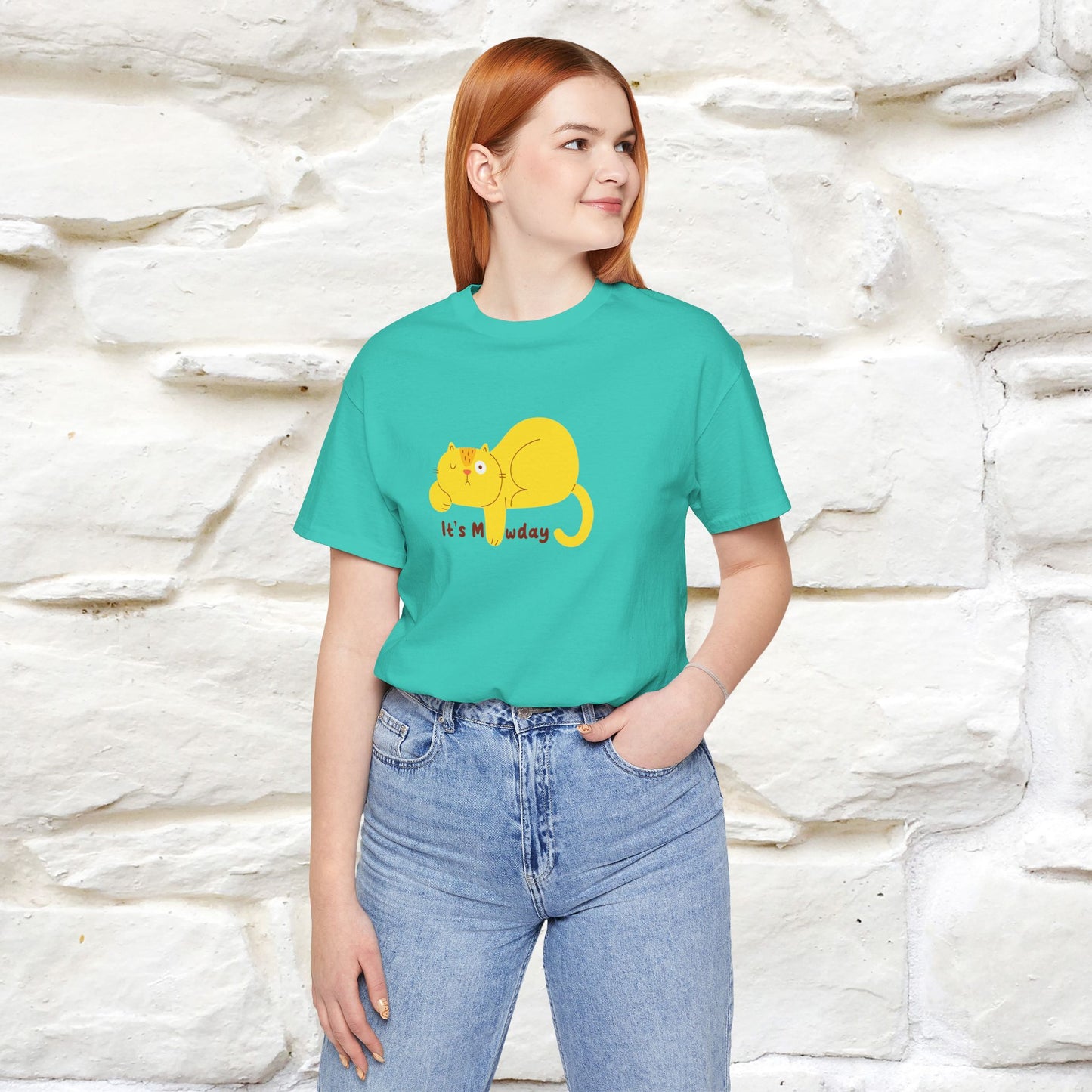 "It's Meawday" Cat T-shirt | Front & Back Design | Nunu&Miao Studio - Nunu&Miao Studio