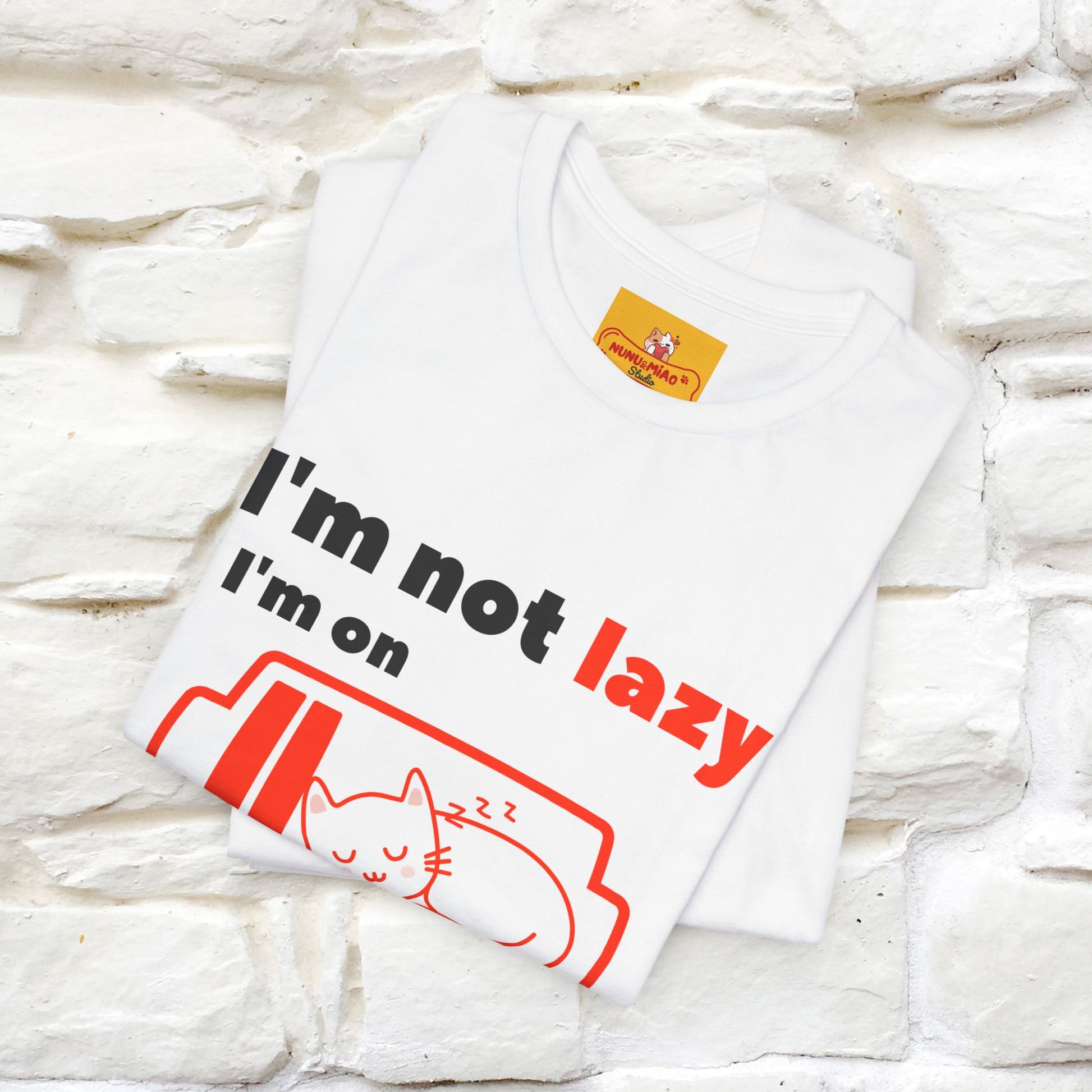 ''I am Not Lazy...'' Cat T-Shirt | Nunu&Miao Studio - Nunu&Miao Studio