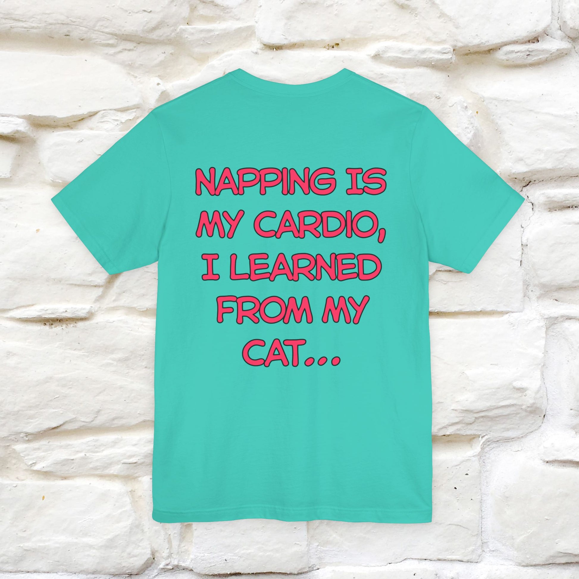 "Napping Is My Cardio, I Learned From My Cat…" Funny Cat T-shirt | Nunu&Miao Studio - Nunu&Miao Studio