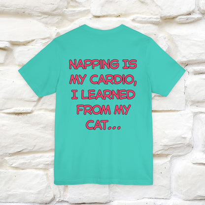 "Napping Is My Cardio, I Learned From My Cat…" Funny Cat T-shirt | Nunu&Miao Studio - Nunu&Miao Studio