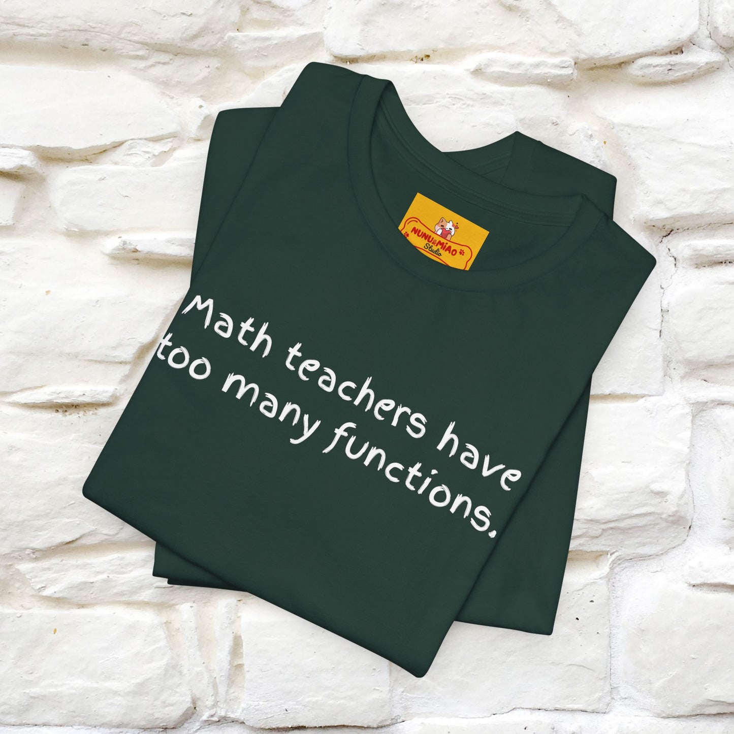 “Math teachers have too many functions.”|  Cat T-Shirt | Front & Back Design | Nunu&Miao Studio