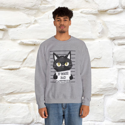 ''Bad Cattitude'' |Cat Sweatshirt | Nunu&Miao Studio