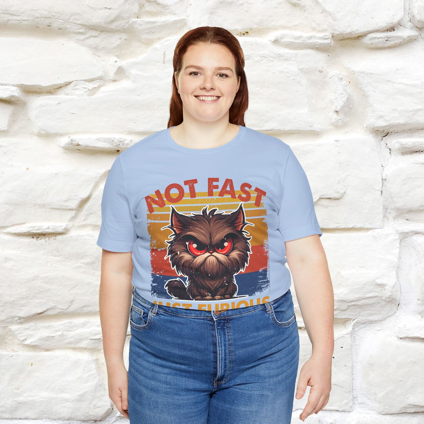 Not Fast, Just Furious |  Sarcastic Cat T-Shirt | Nunu&Miao Studio - Nunu&Miao Studio