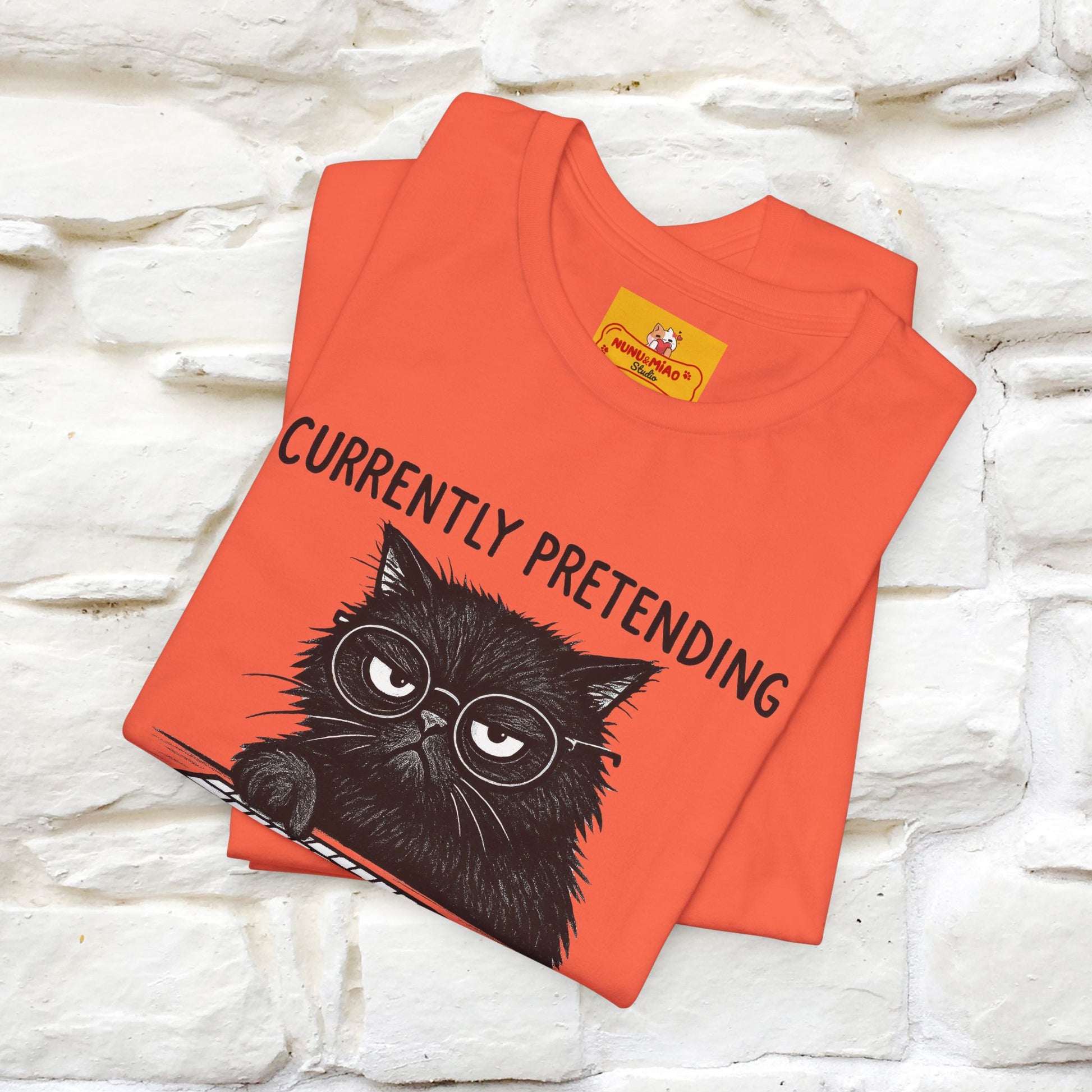 "Currently Pretending To Be Productive" |Cat T-Shirt | Nunu&Miao Studio - Nunu&Miao Studio