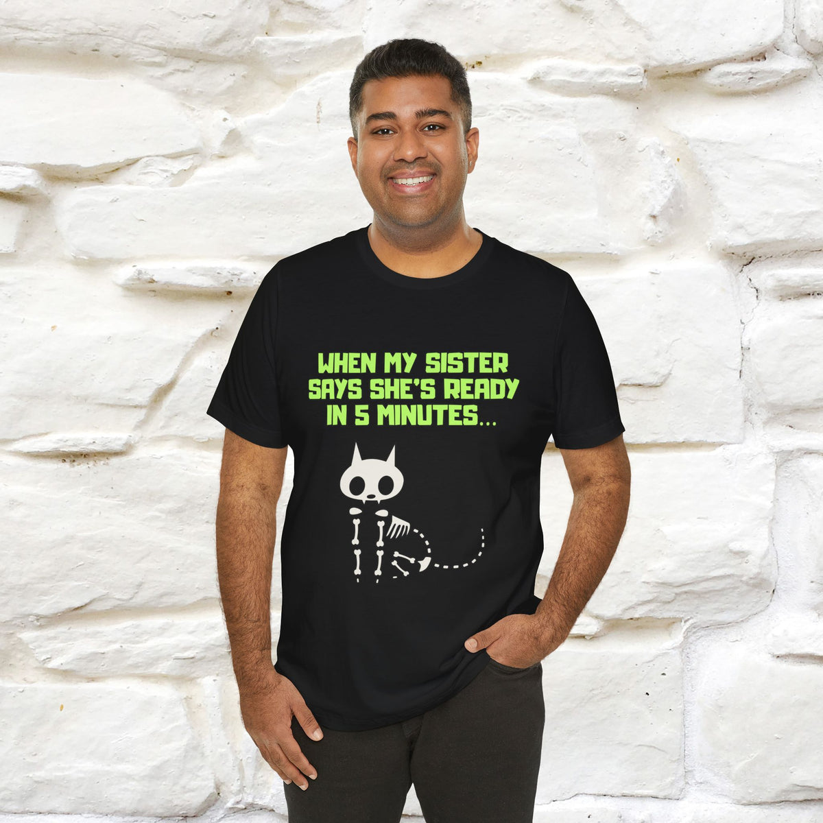 “When my sister says she’s ready in 5 minutes…” | Cat T-Shirt | Nunu&Miao Studio