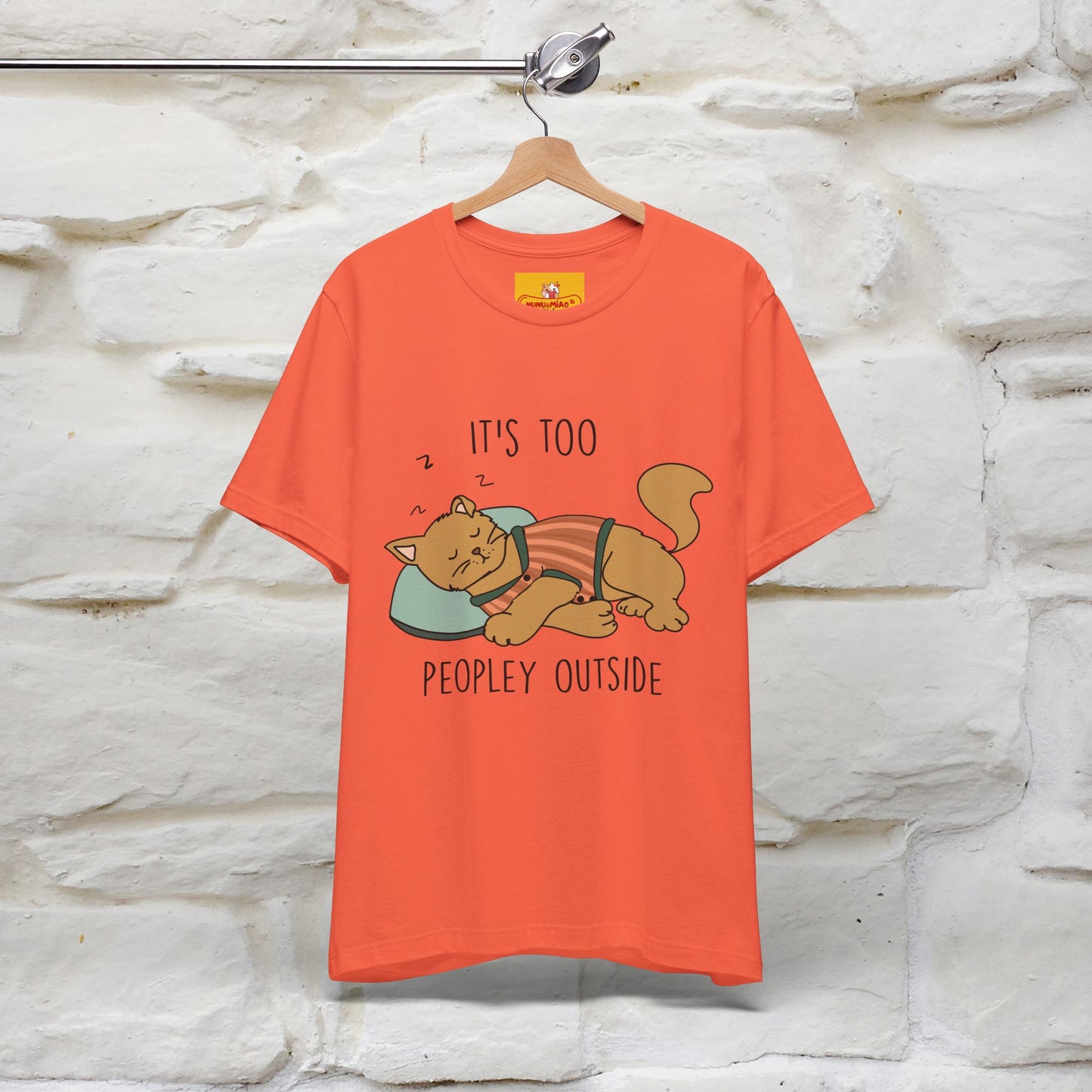 ''It’s Too Peopley Outside'' | Funny Cat T-Shirt | Nunu&Miao Studio - Nunu&Miao Studio