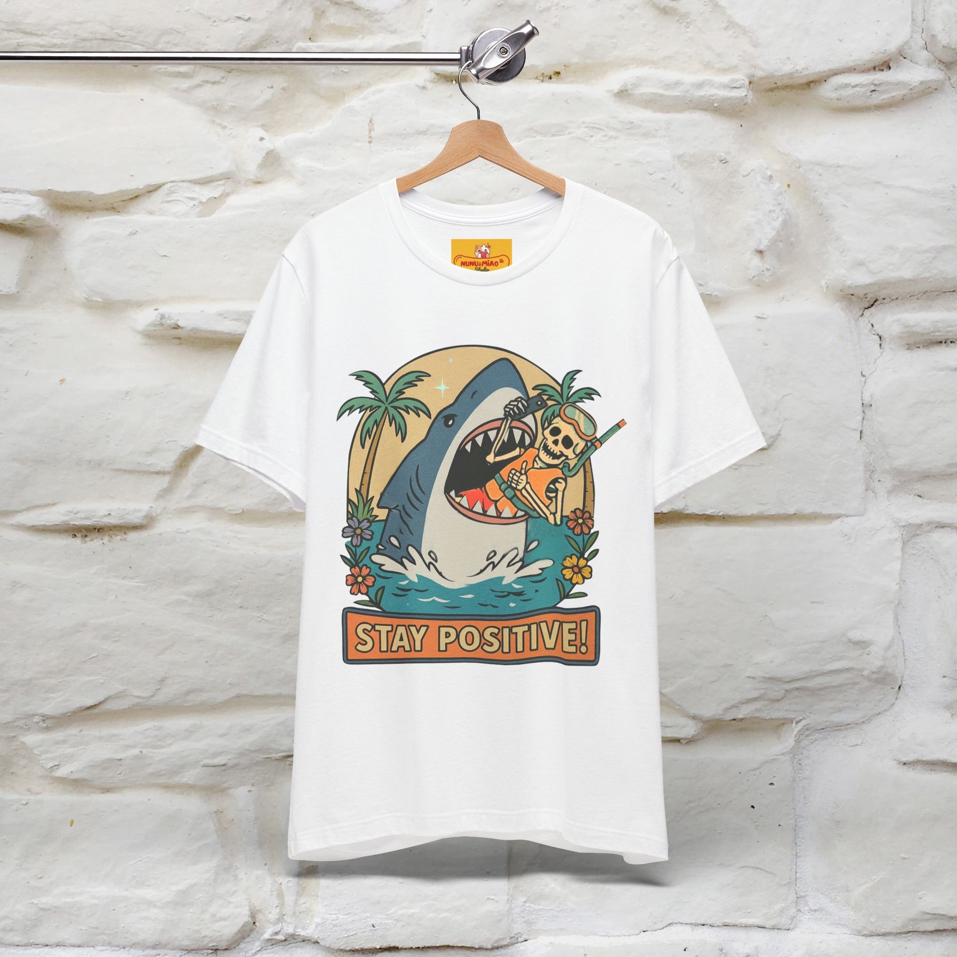 "Stay Positive" Funny T-shirt |Nunu&Miao Studio - Nunu&Miao Studio