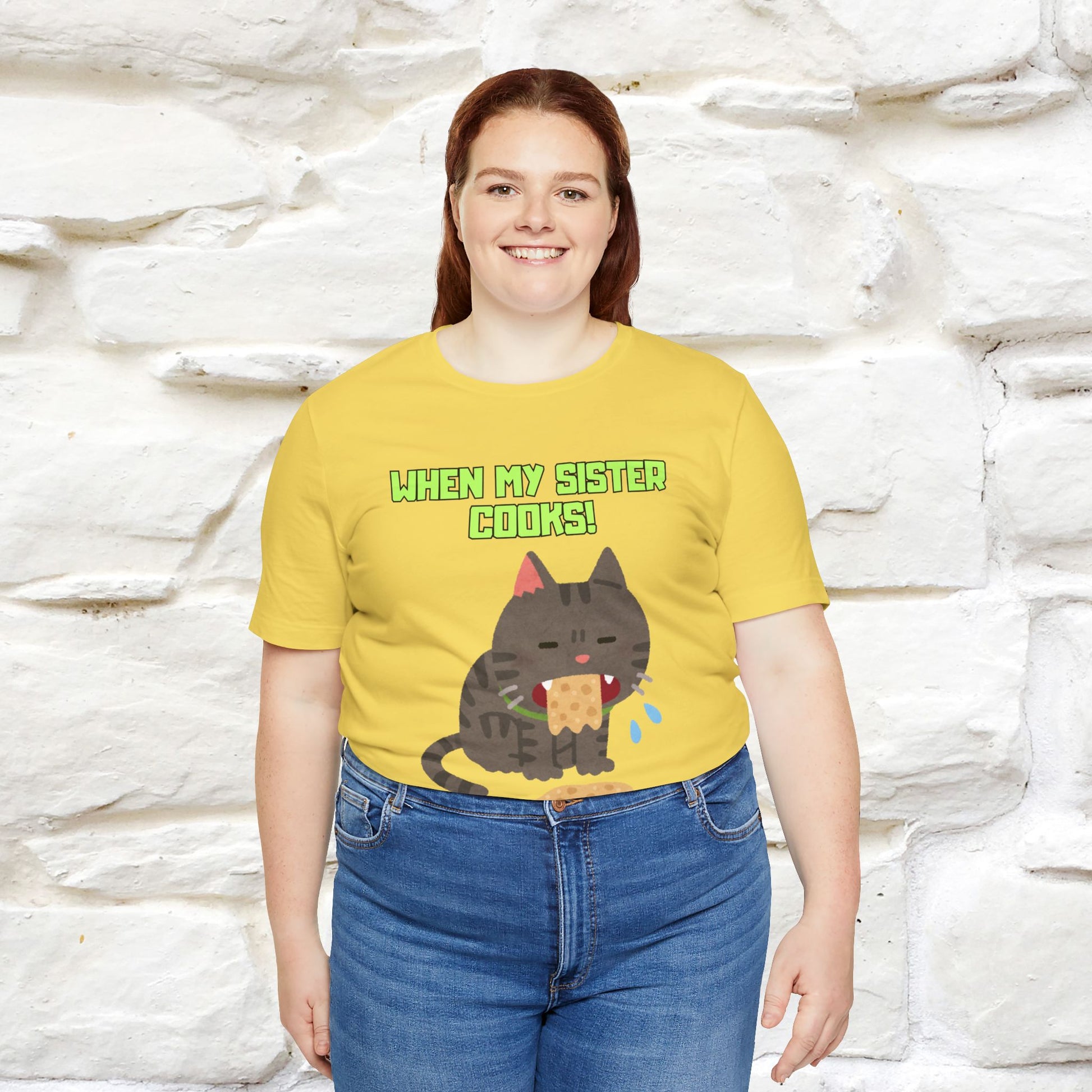 "When My Sister Cooks" Funny Cat  T-shirt |Nunu&Miao Studio - Nunu&Miao Studio