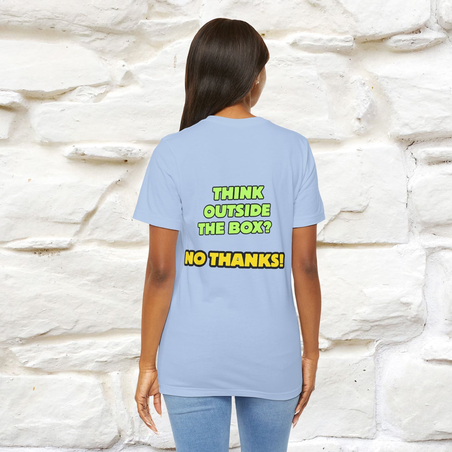 "Think outside the box? No thanks." Cat T-Shirt | Nunu&Miao Studio - Nunu&Miao Studio