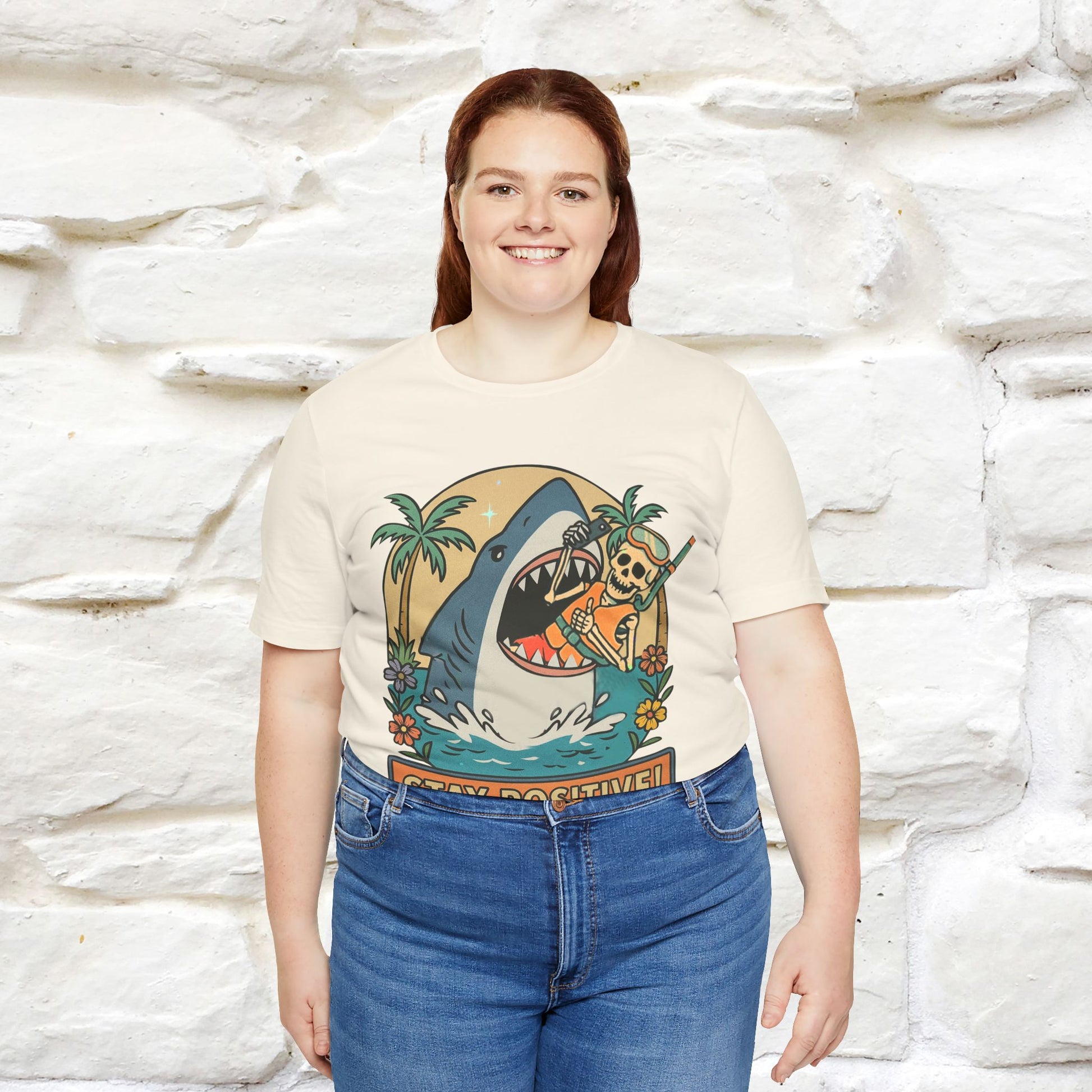 "Stay Positive" Funny T-shirt |Nunu&Miao Studio - Nunu&Miao Studio