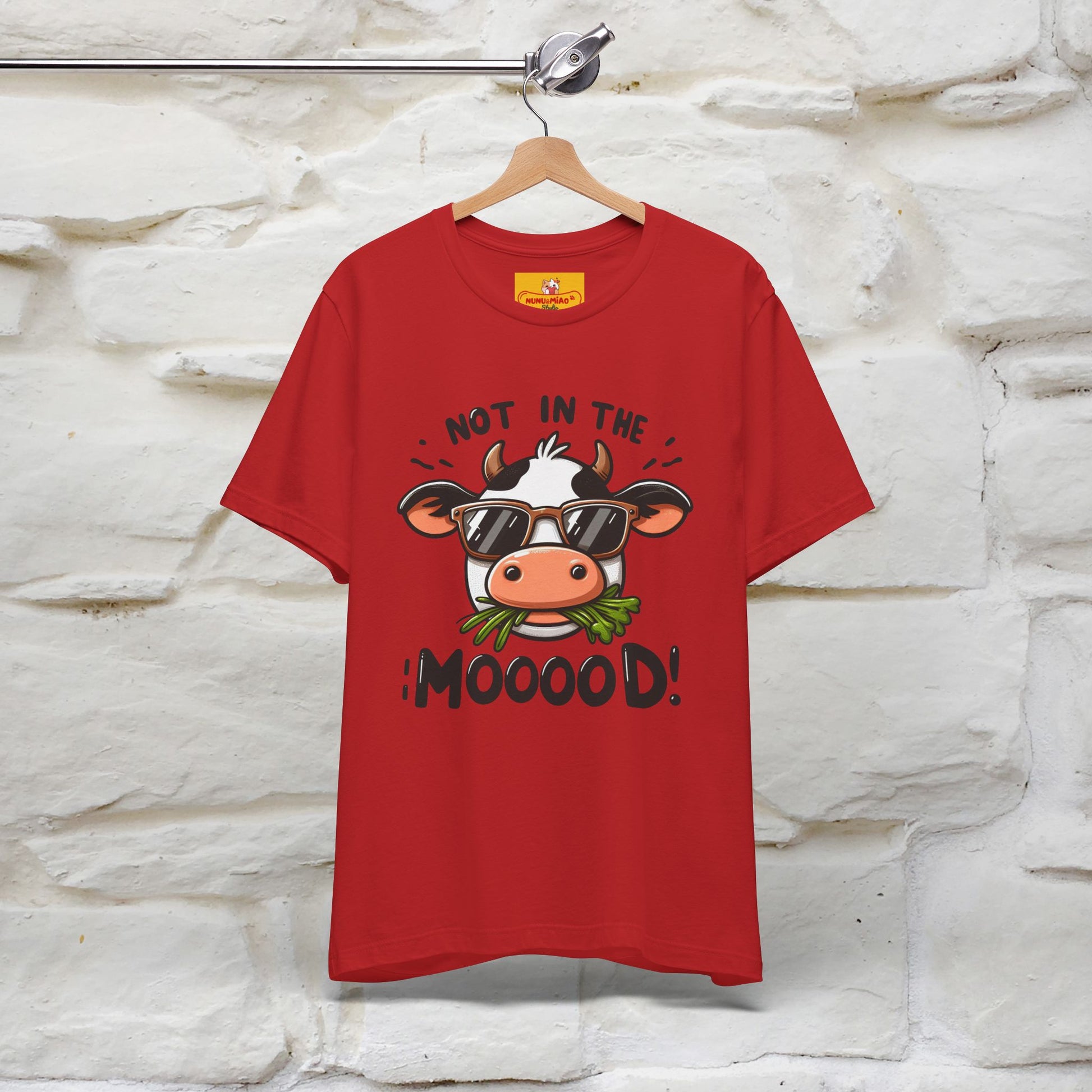 Not In The Moood – Funny Cow Pun T-Shirt | Nunu & Miao Studio - Nunu&Miao Studio