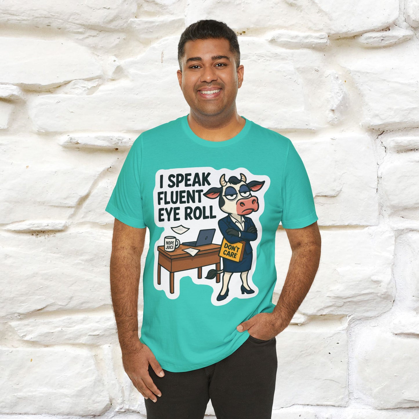 ''I Speak Fluent Eye Roll ''|  Sarcastic Cat T-Shirt | Nunu&Miao Studio