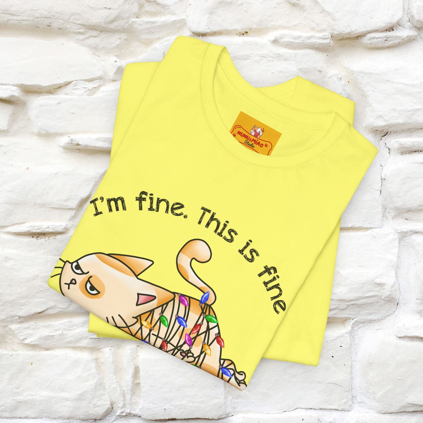 "This Is Fine" |Funny Cat T-Shirt | Nunu&Miao Studio