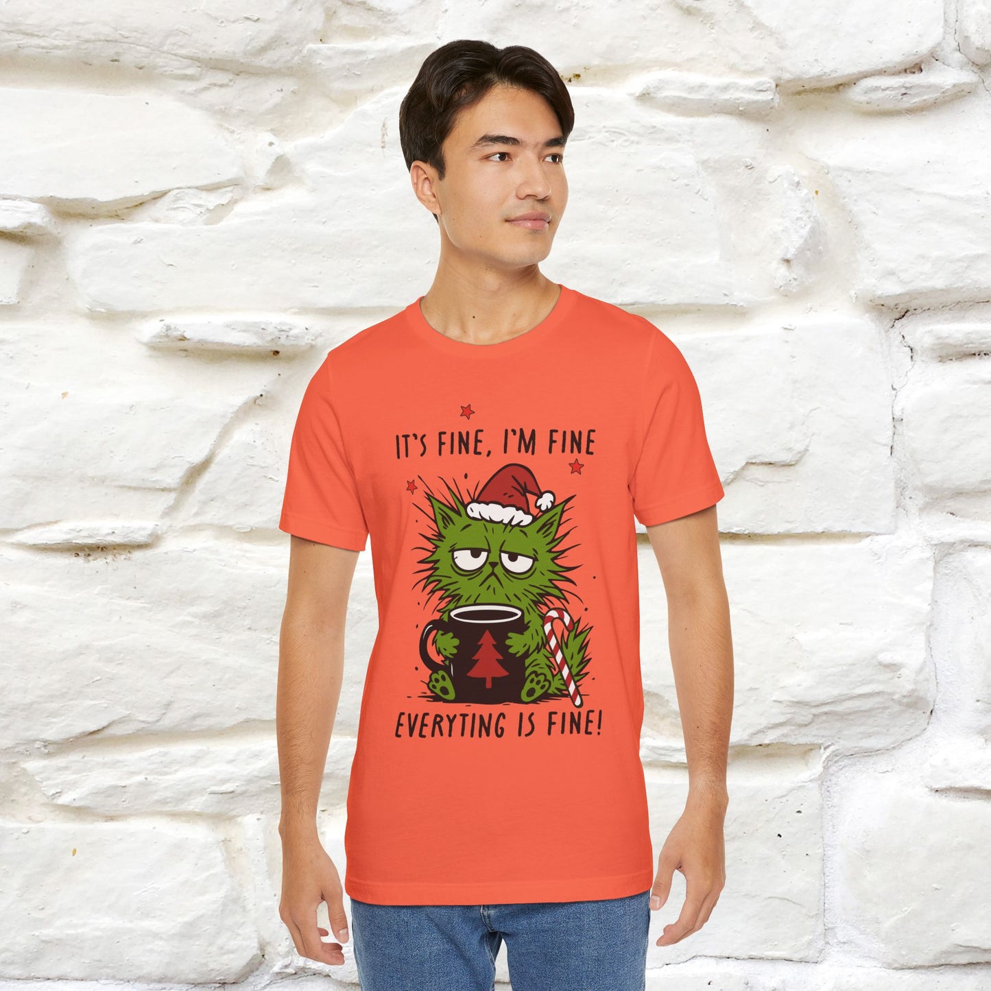 "It's Fine, I'm Fine  ...." |Funny Cat  T-Shirt | Nunu&Miao Studio