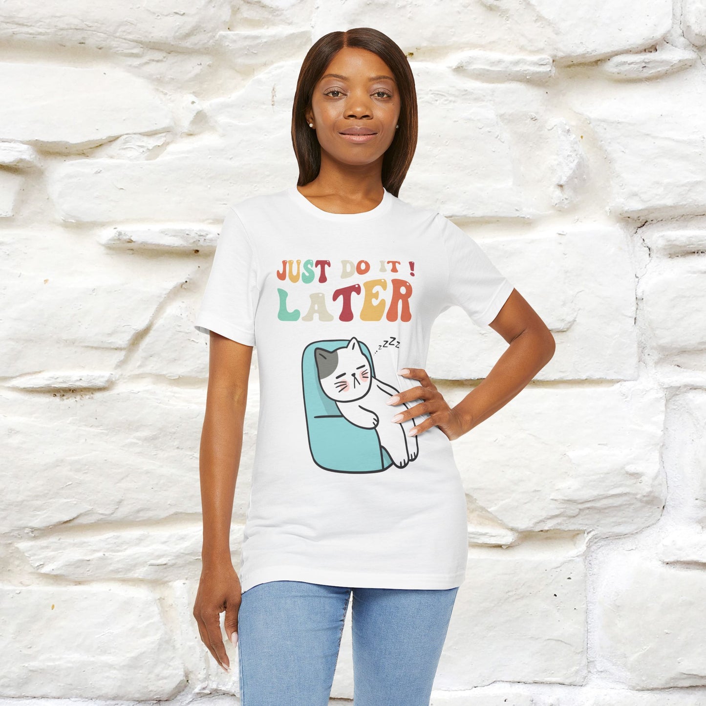 "Just Do It Later" Cat T-shirt |Nunu&Miao Studio - Nunu&Miao Studio
