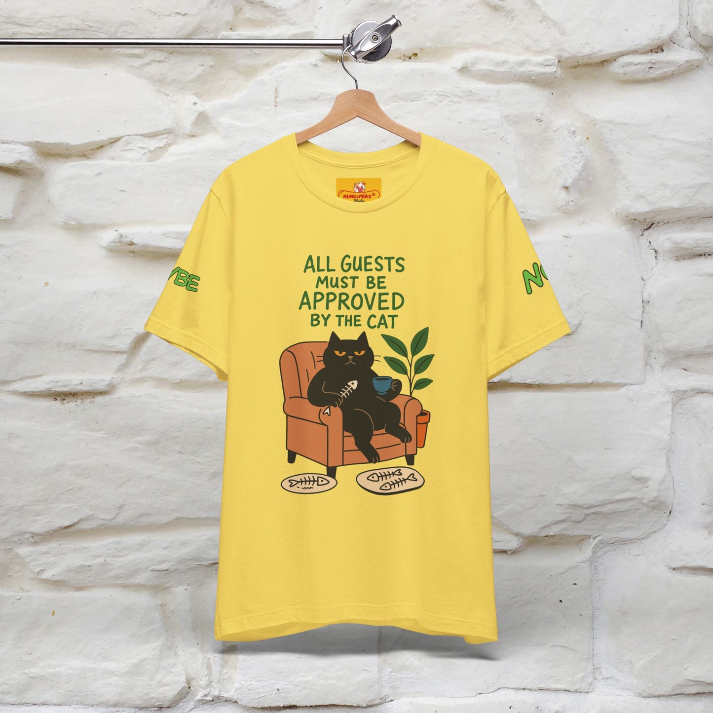 "All Guest Must Be Approved By The Cat - NO,MAYBE" Cat T-shirt |Nunu&Miao Studio - Nunu&Miao Studio