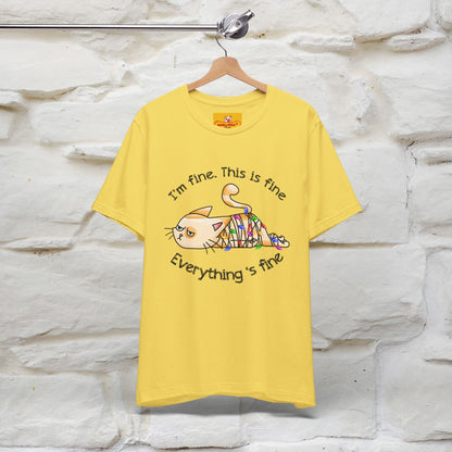 "This Is Fine" |Funny Cat T-Shirt | Nunu&Miao Studio