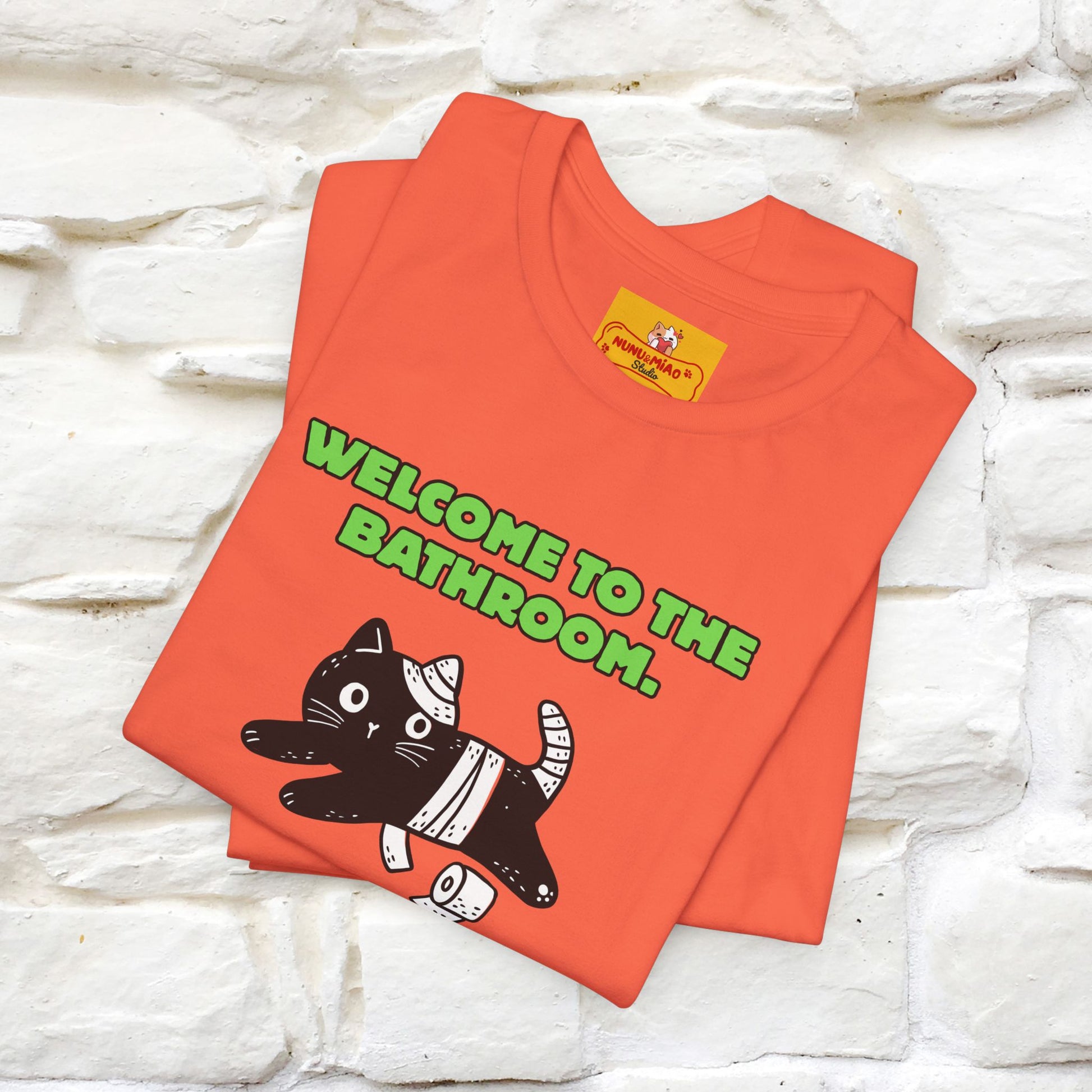 "Welcome To The Bathroom..."Funny  Cat T-shirt |Nunu&Miao Studio - Nunu&Miao Studio