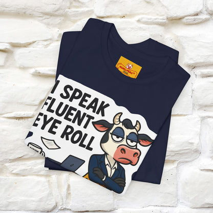 ''I Speak Fluent Eye Roll ''|  Sarcastic Cat T-Shirt | Nunu&Miao Studio