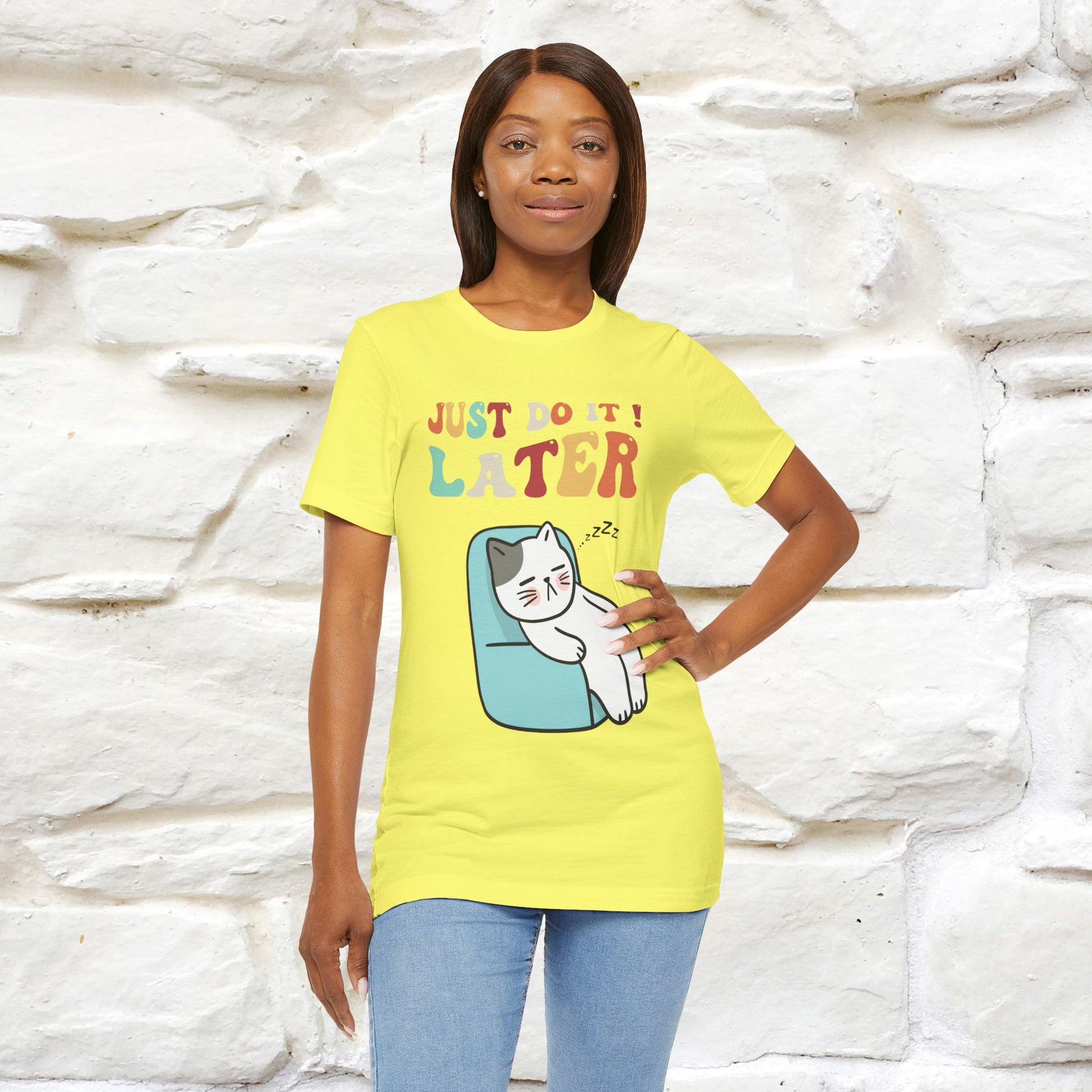 "Just Do It Later" Cat T-shirt |Nunu&Miao Studio - Nunu&Miao Studio