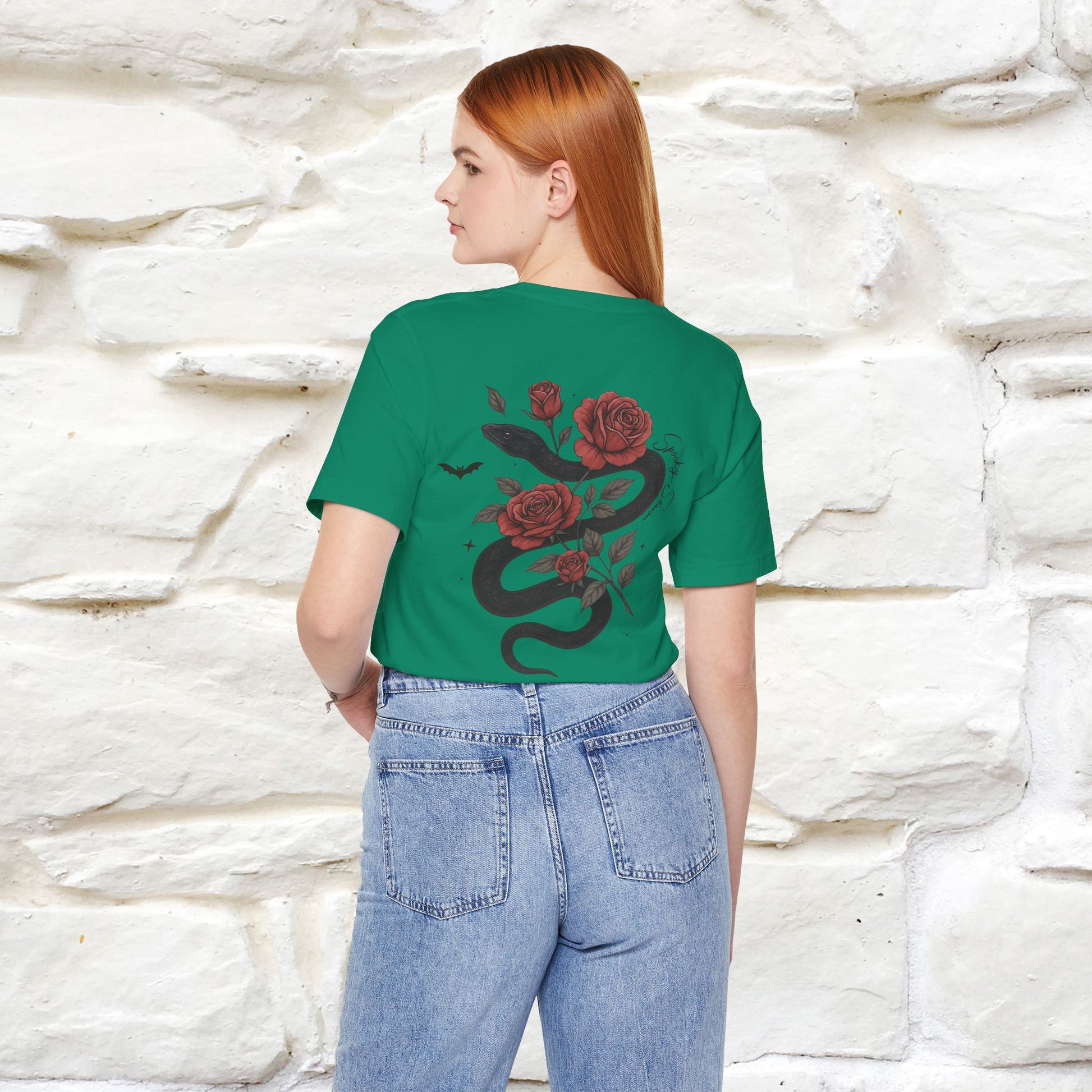 "The Rose and The Snake " Halloween T-shirt |Nunu&Miao Studio - Nunu&Miao Studio