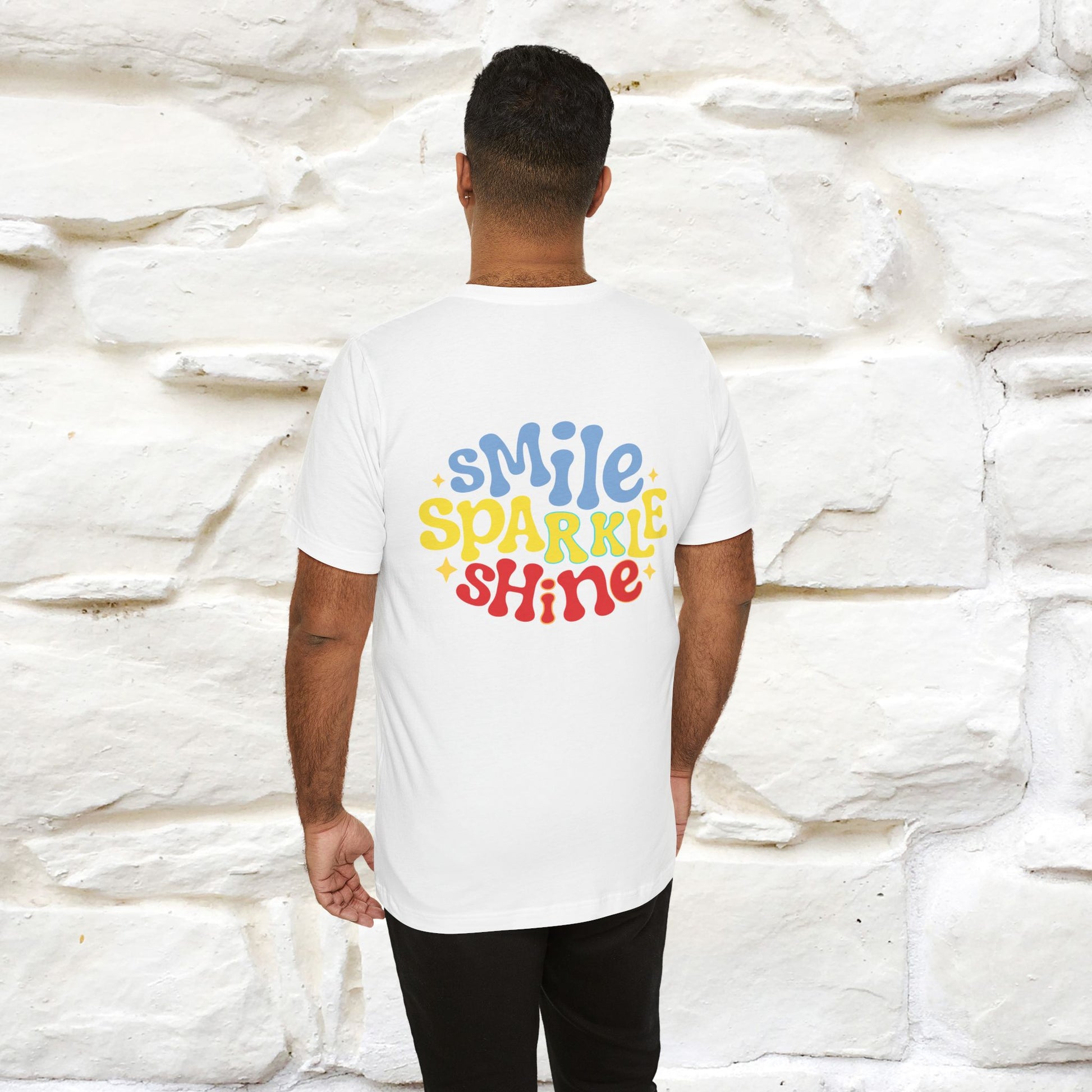 "Smile, Sparkle, Shine" Cat T-Shirt | Front & Back Design | Nunu&Miao Studio - Nunu&Miao Studio