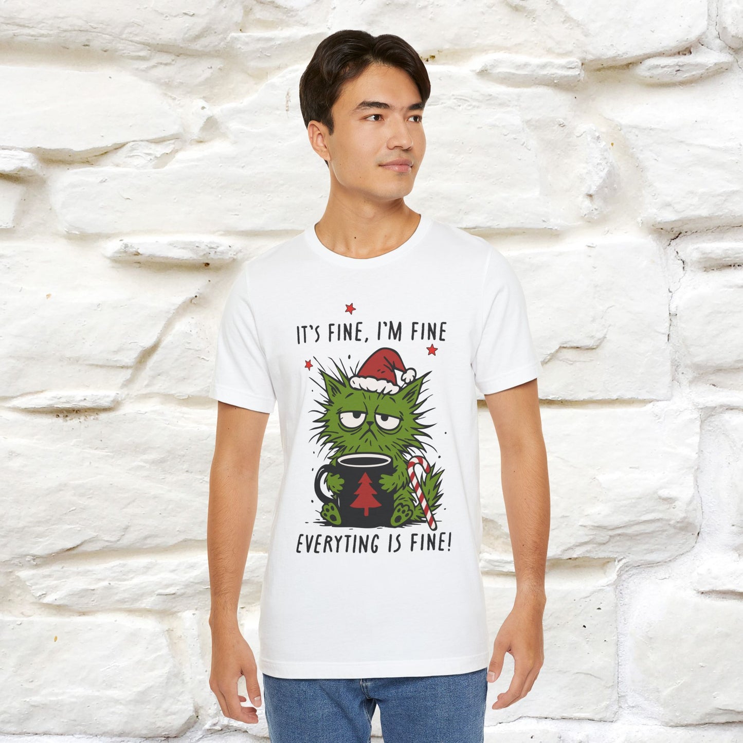 "It's Fine, I'm Fine  ...." |Funny Cat  T-Shirt | Nunu&Miao Studio