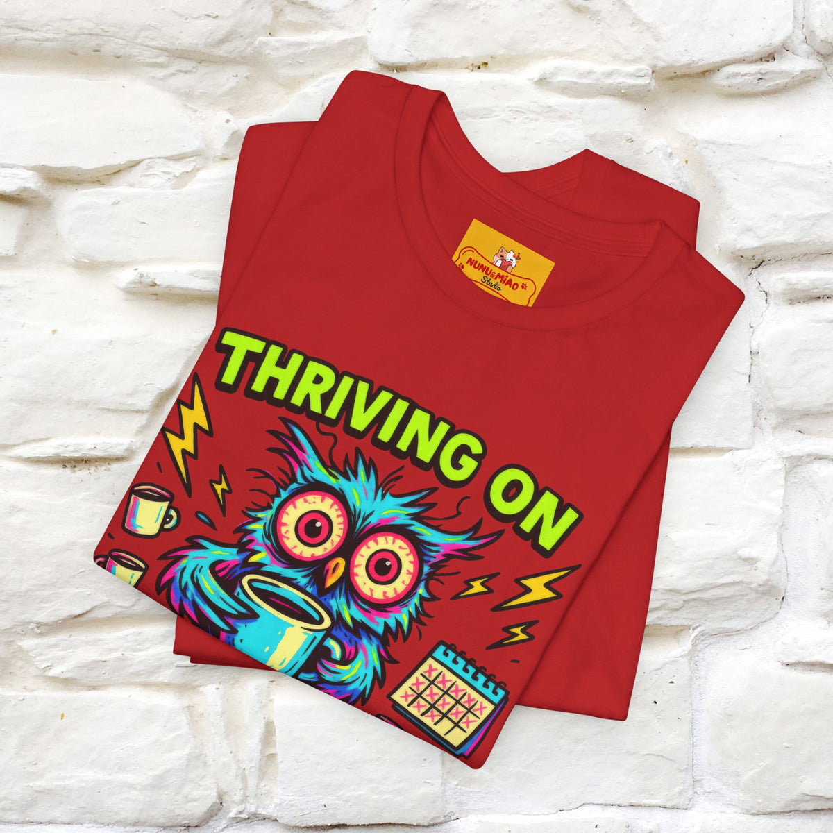 ''Thriving On Caffeine And Poor Choices''|  Sarcastic Cat T-Shirt | Nunu&Miao Studio