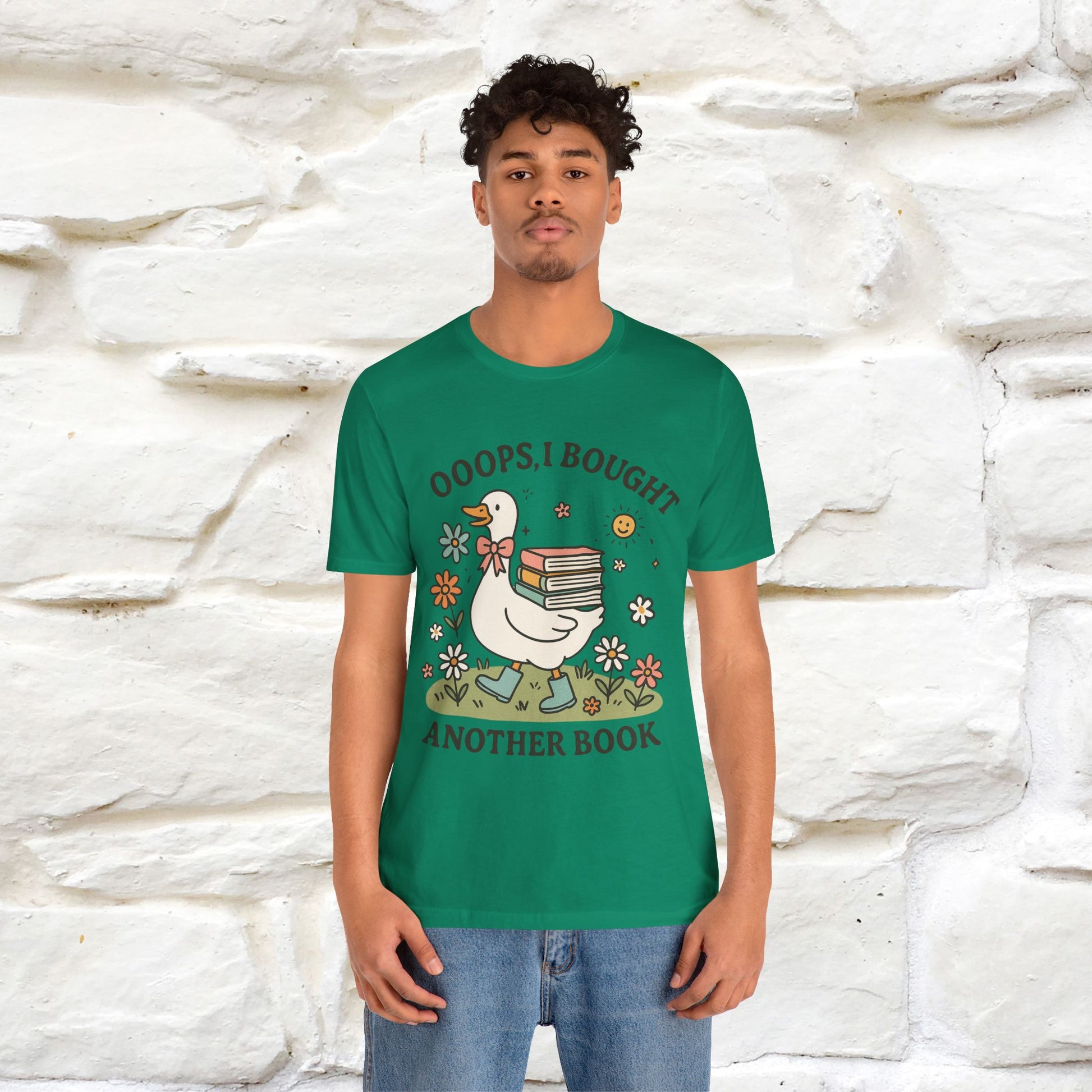 "Oooops I Bought Another Book" Funny Goose T-shirt |Nunu&Miao Studio - Nunu&Miao Studio